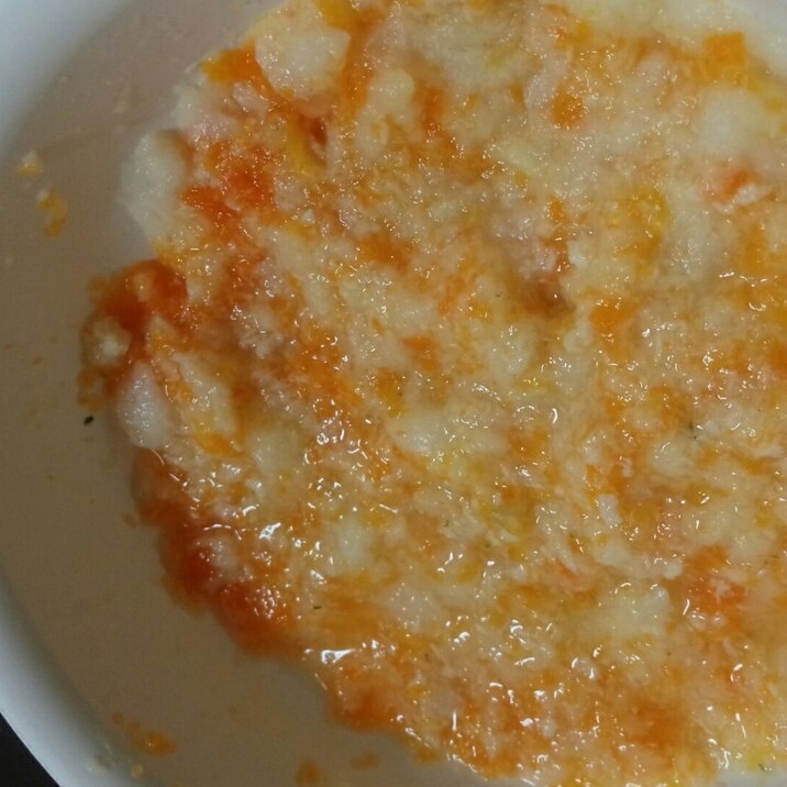 離乳食初期 ささみと人参のパン粥 離乳食初期 ささみと人参のパン粥